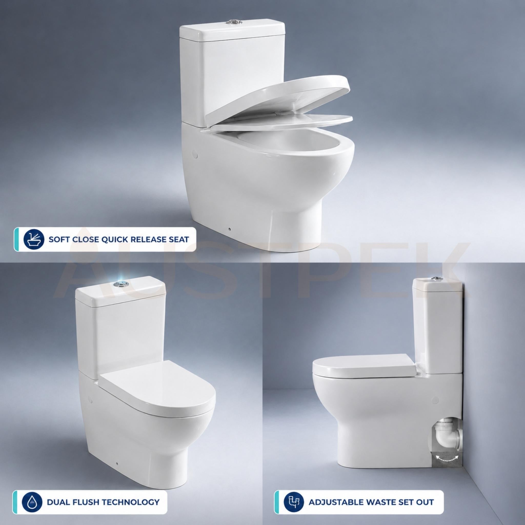 TURNER HASTINGS HARTLEY CLOSE COUPLED BACK TO WALL TOILET SUITE GLOSS WHITE