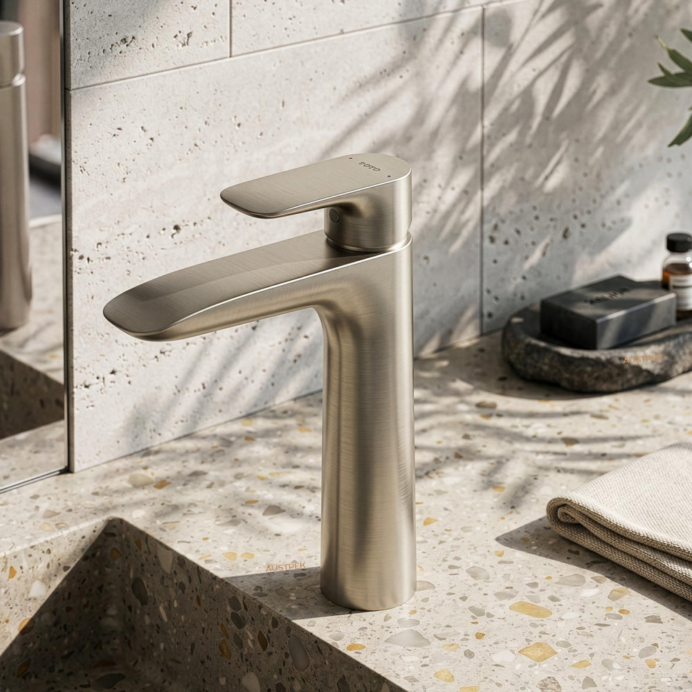 TOTO GA SEMI TALL BASIN MIXER 209MM BRUSHED NICKEL