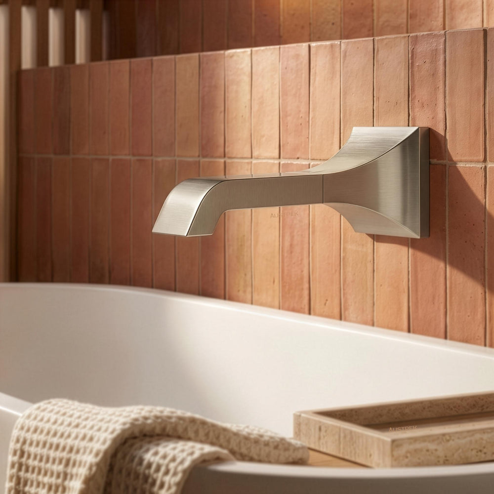 TOTO GC BATH SPOUT 210MM BRUSHED NICKEL