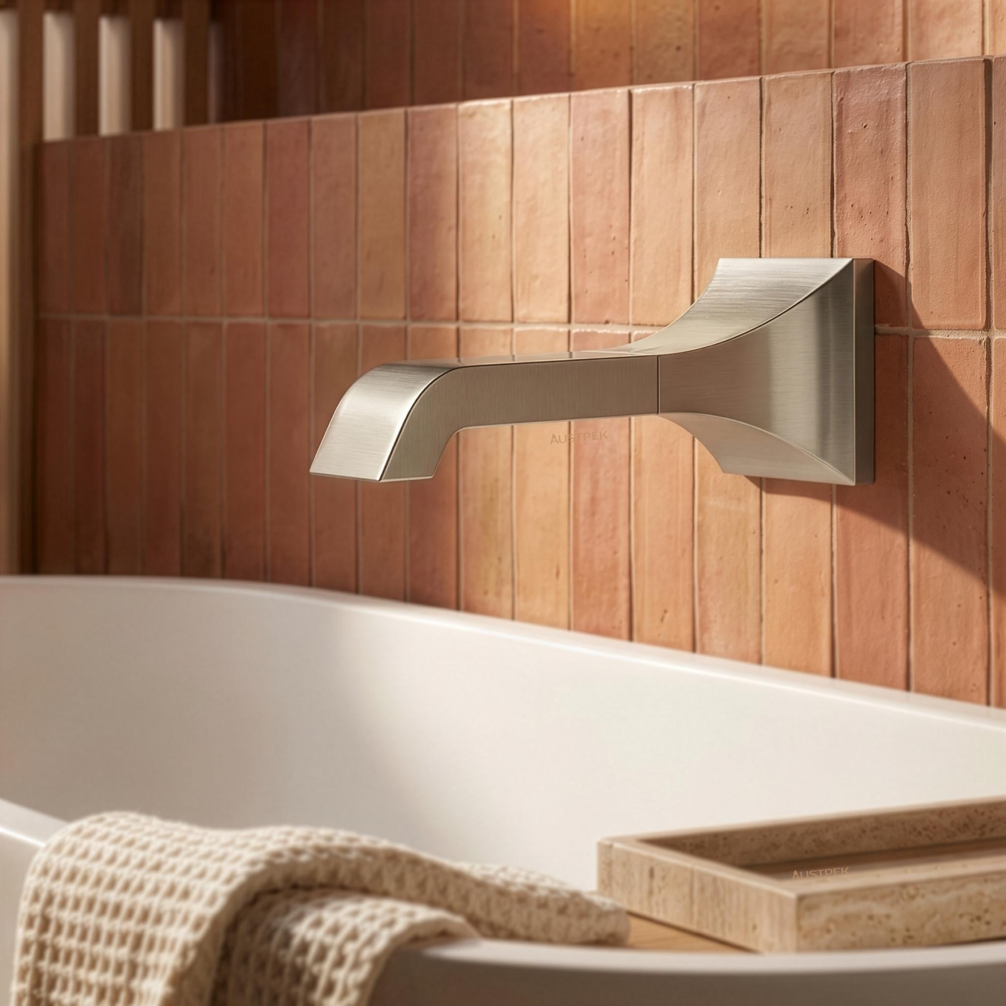TOTO GC BATH SPOUT 210MM BRUSHED NICKEL
