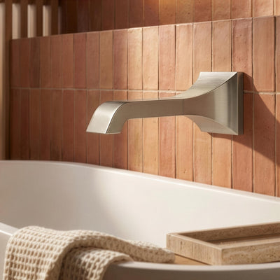 TOTO GC BATH SPOUT 210MM BRUSHED NICKEL