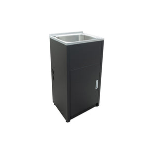 LUKKA 35L LAUNDRY CABINET AND STAINLESS STEEL TUB 455MM MATTE BLACK