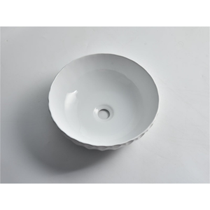 CLAYA RUBY ROUND ABOVE COUNTER BASIN GLOSS WHITE 395MM