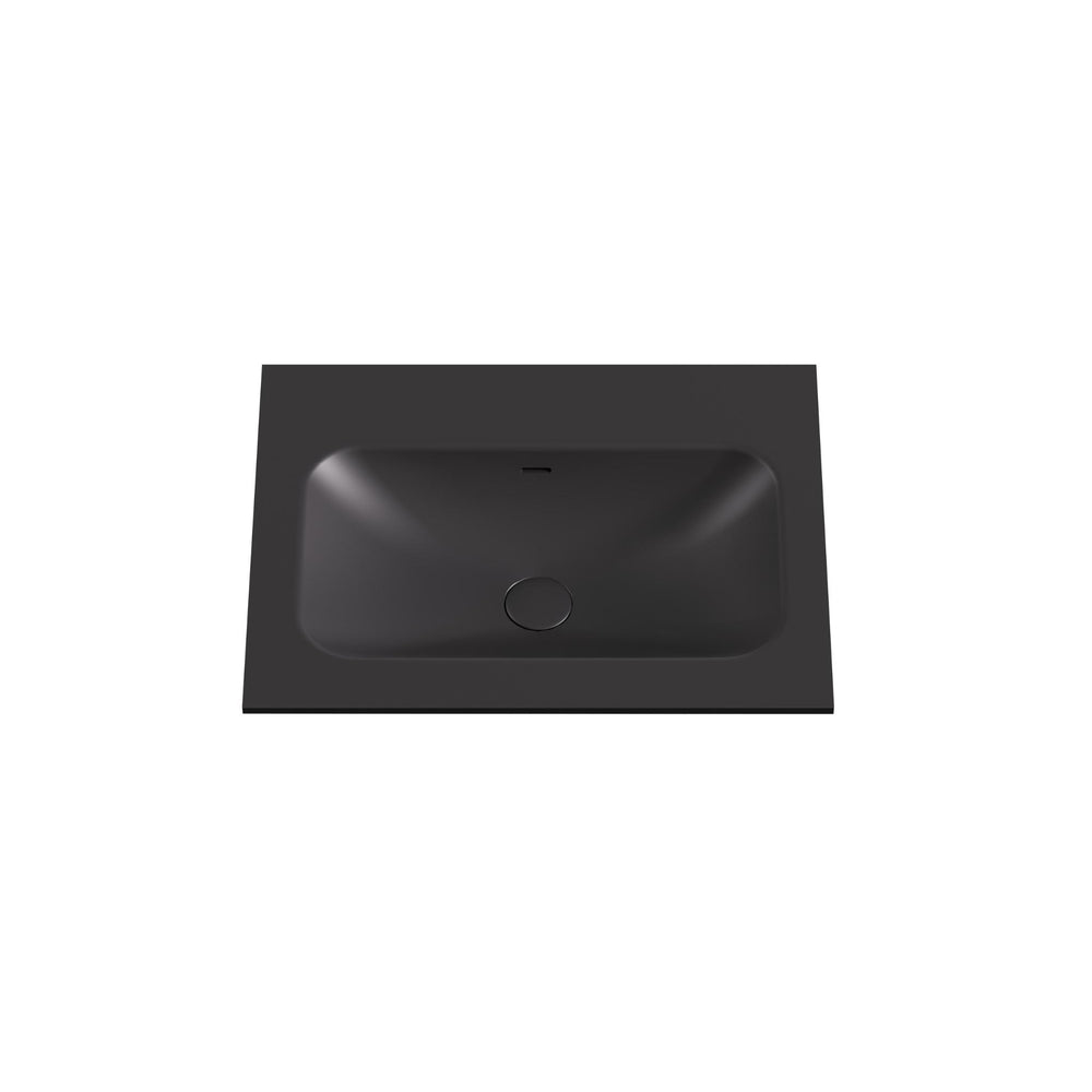 LUKKA CHASEY MATTE BLACK SINGLE BOWL VANITY UNDERMOUNT TOP (AVAILABLE IN MULTIPLE SIZES)