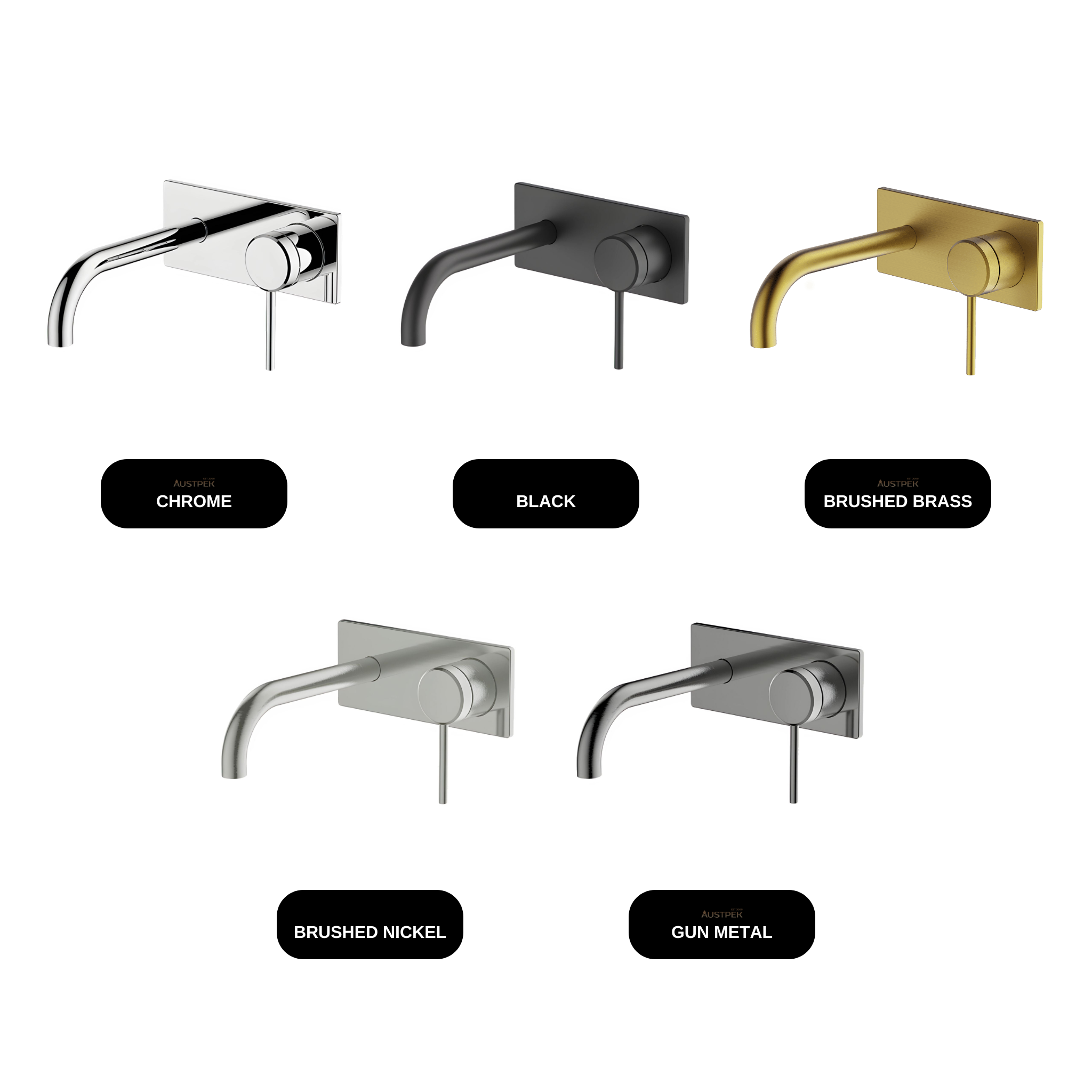 GARETH ASHTON Poco Wall Basin / Bath Mixer Set available finishes