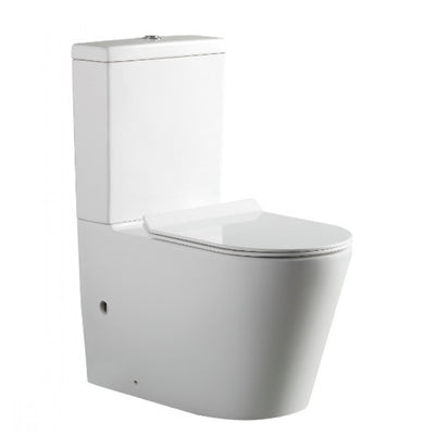 BELBAGNO FLAY-R RIMLESS BACK TO WALL TOILET SUITE GLOSS WHITE