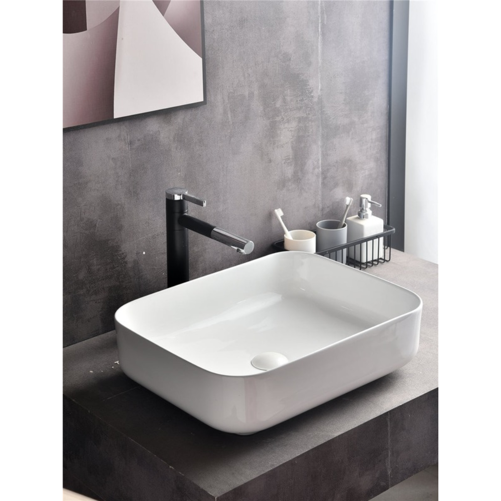 CLAYA OVAL ABOVE COUNTER BASIN GLOSS WHITE 500MM