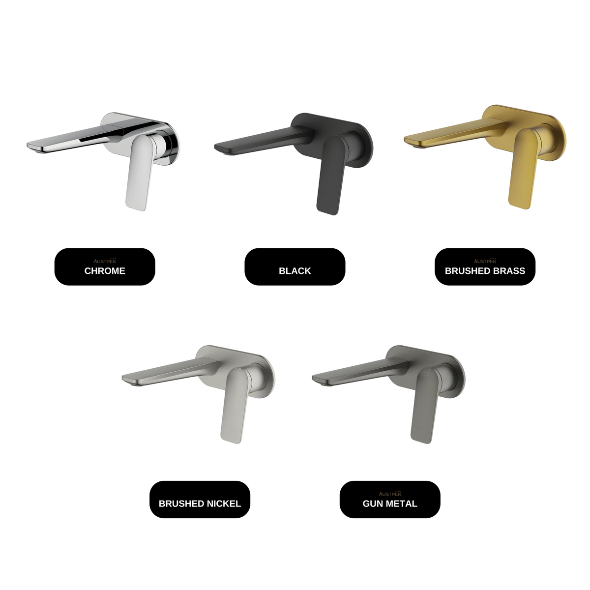 GARETH ASHTON Vela Wall Basin / Bath Mixer Set available finishes