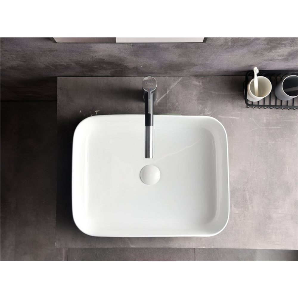 CLAYA OVAL ABOVE COUNTER BASIN GLOSS WHITE 500MM