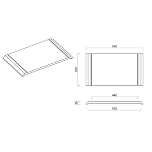 SCHOCK CBB540XA SCHOCK BOARD TECHNICAL DRAWING WITH DIMENSIONS
