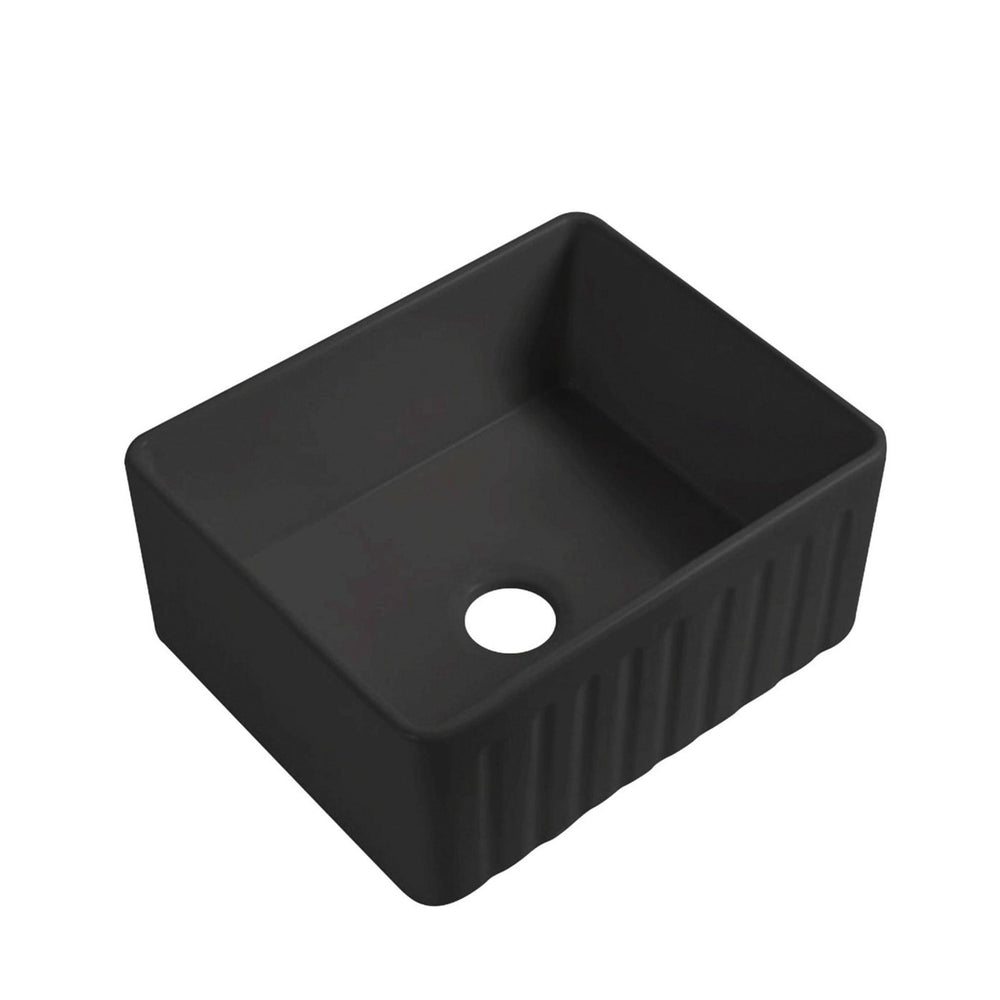 LUKKA ROCCIA FARMHOUSE BUTTLER FINE FIRECLAY SINK MATTE BLACK 760MM