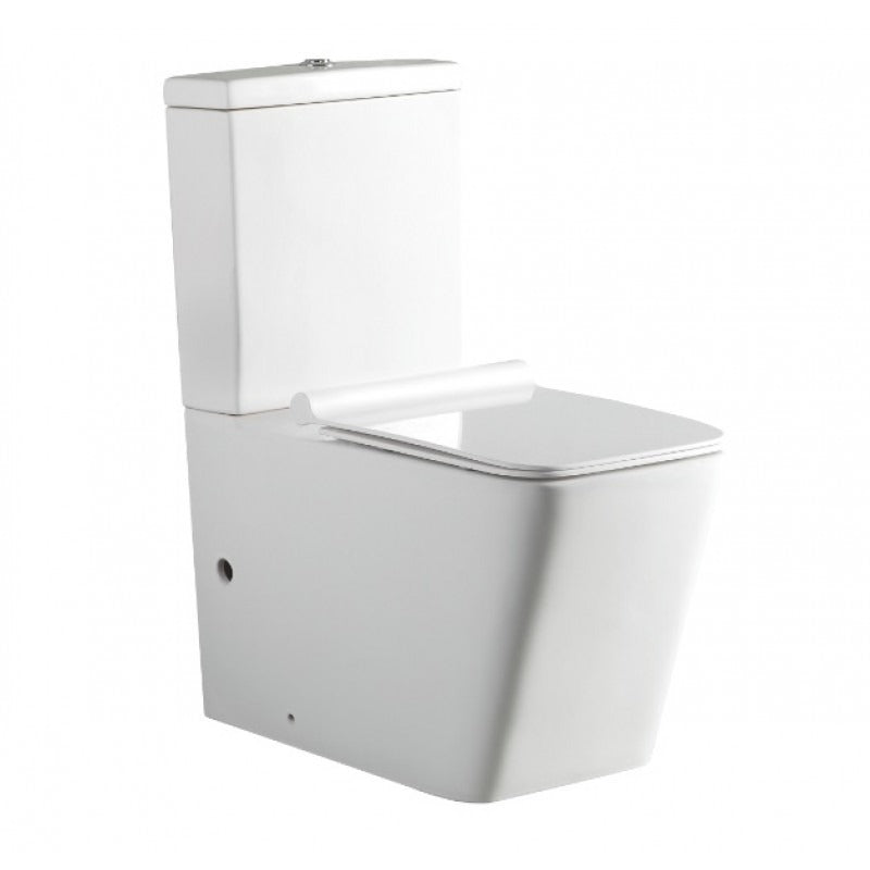 BEL BAGNO ARDENTE-R RIMLESS BACK TO WALL TOILET SUITE GLOSS WHITE