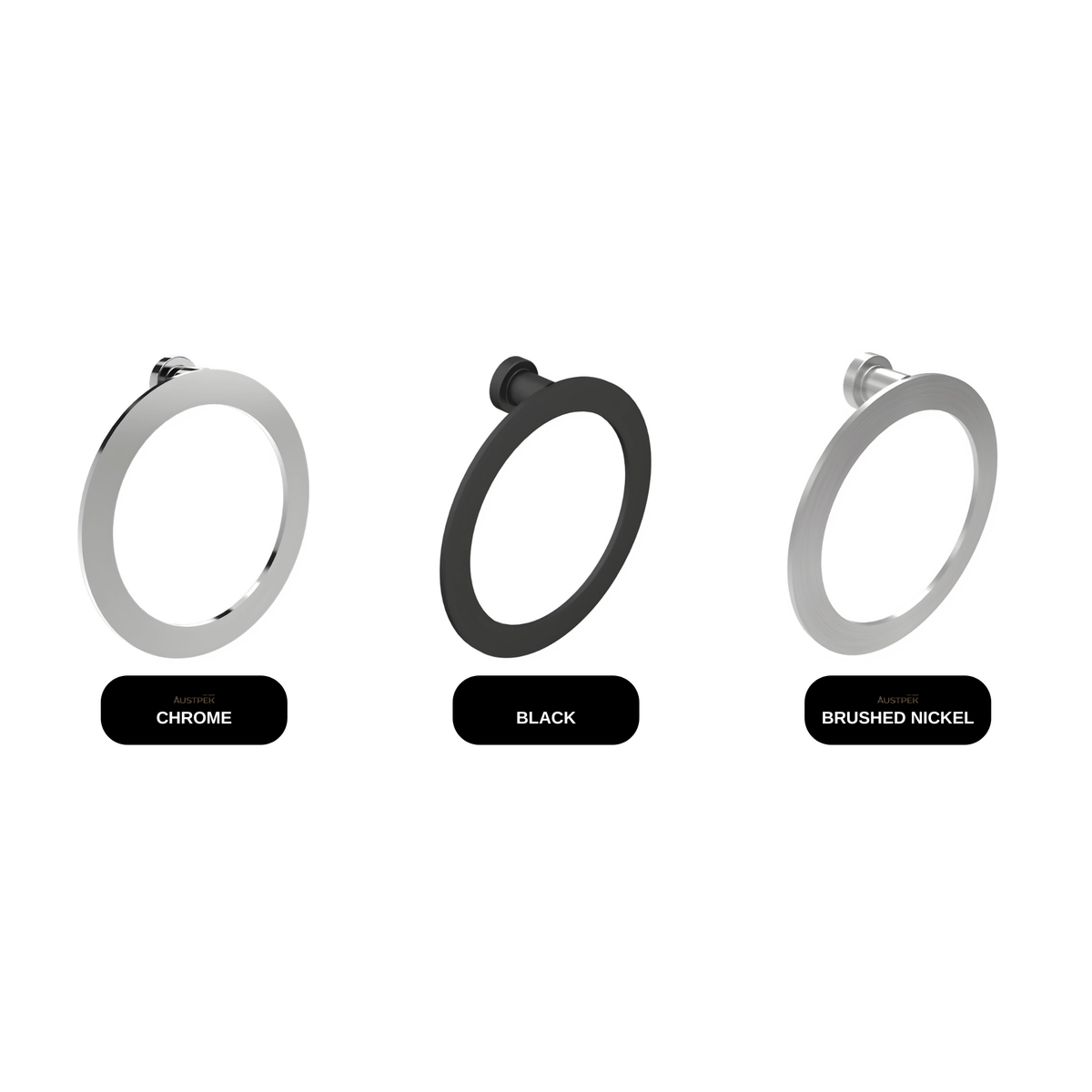 ABEY Premium Towel Ring available finishes