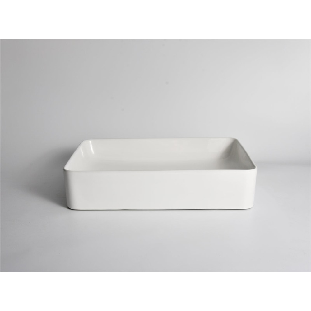 CLAYA RECTANGULAR ABOVE COUNTER BASIN GLOSS WHITE 500MM