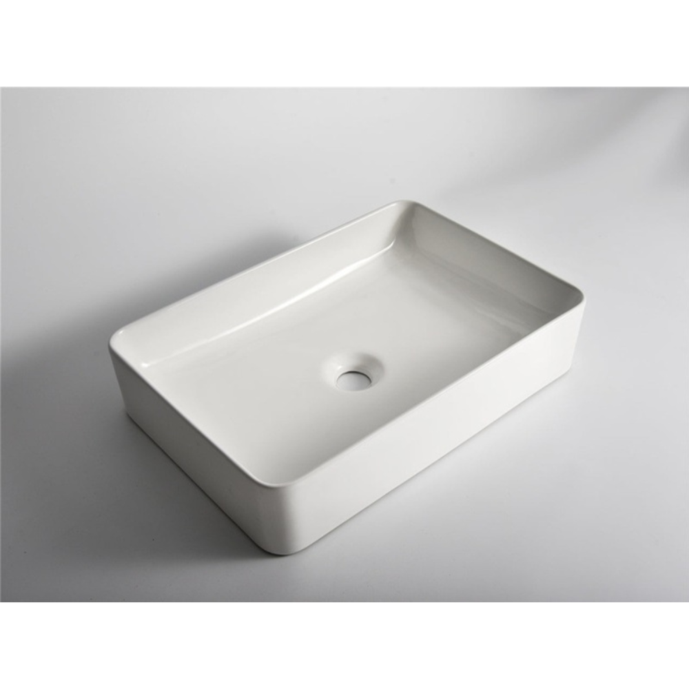 CLAYA RECTANGULAR ABOVE COUNTER BASIN GLOSS WHITE 500MM