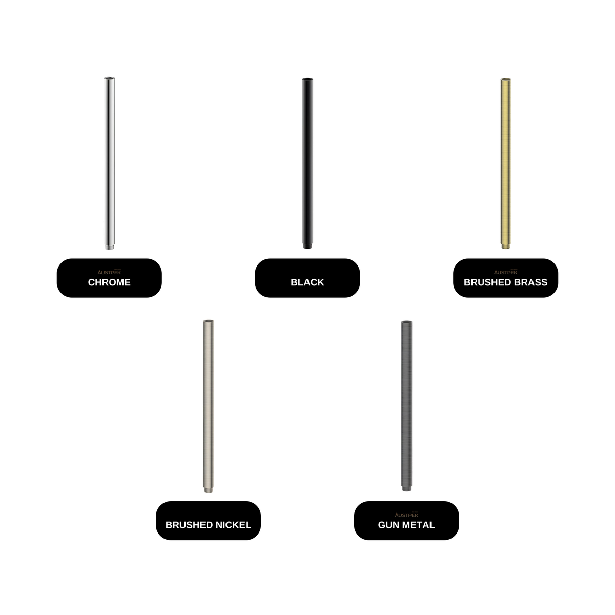 GARETH ASHTON Brass Round Dropper 400mm available finishes