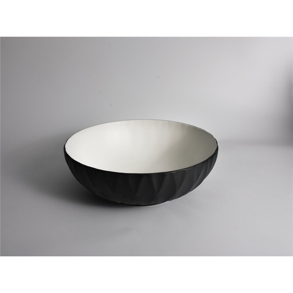 CLAYA POLAR RUBY ROUND ABOVE COUNTER BASIN TEXTURED MATTE BLACK 400MM