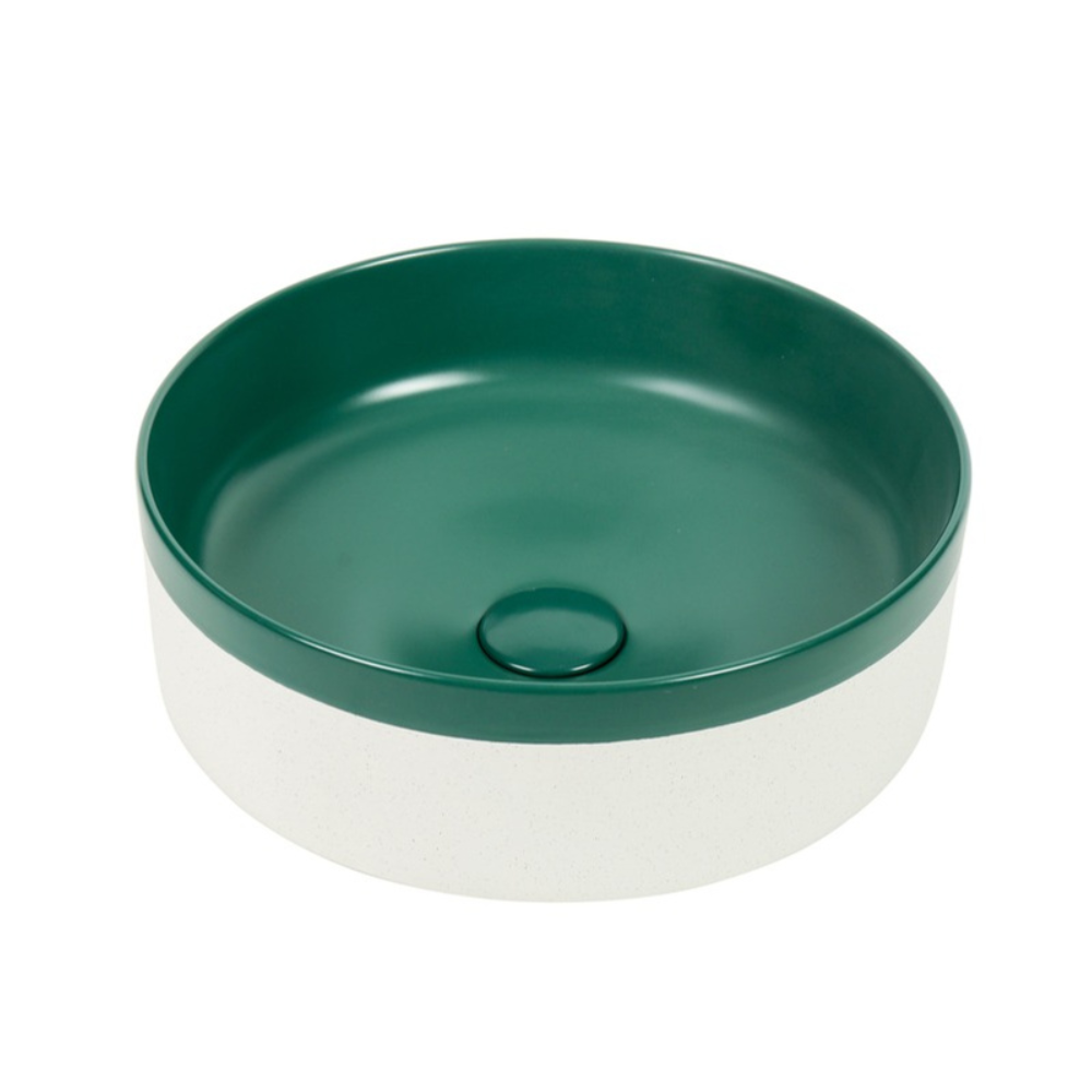 CLAYA COLOUR PLUS ROUND ABOVE COUNTER BASIN MATTE GREEN 370MM