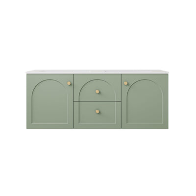 LUKKA CHESTER FEDERATION OLIVE GREEN 1200MM SINGLE BOWL WALL HUNG VANITY