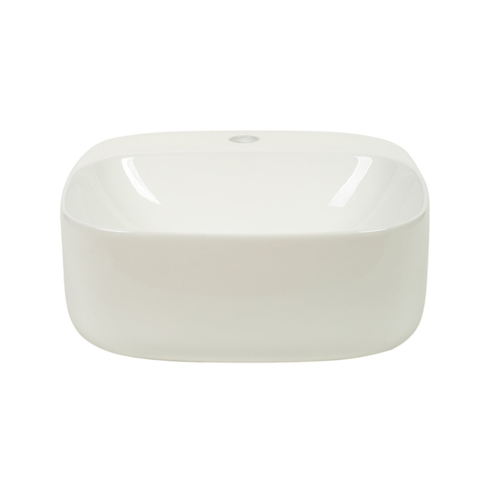 CLAYA LUNO SQUARE WALL HUNG BASIN GLOSS WHITE 420MM