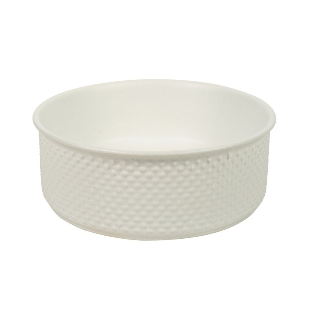 CLAYA POLAR TESSINA ROUND ABOVE COUNTER BASIN TEXTURED MATTE WHITE 385MM