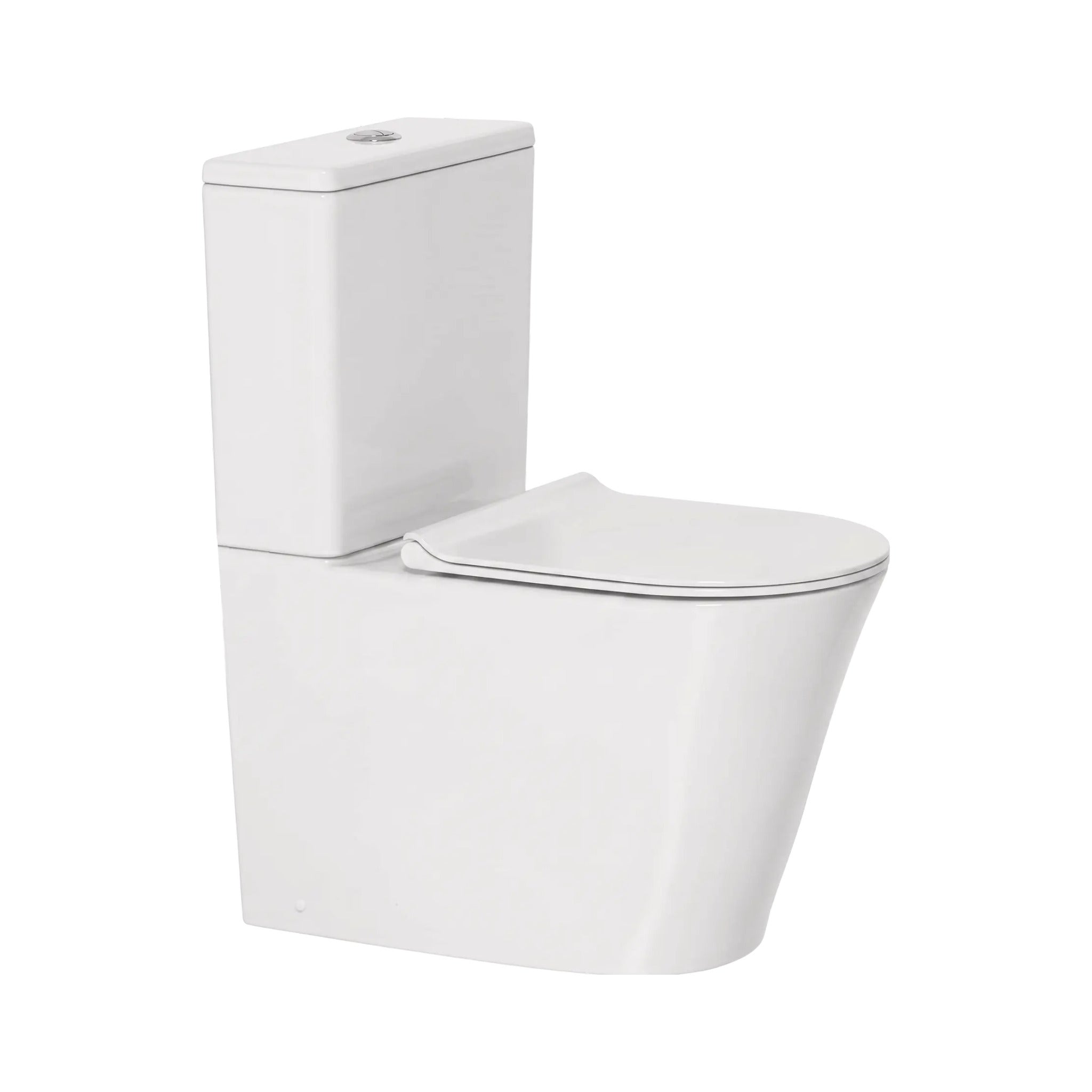 AMERICAN STANDARD HERON HYGIENE RIM CLOSE COUPLED BACK-TO-WALL TOILET SUITE BOTTOM INLET WHITE