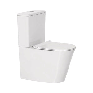 AMERICAN STANDARD HERON HYGIENE RIM CLOSE COUPLED BACK-TO-WALL TOILET SUITE BOTTOM INLET WHITE