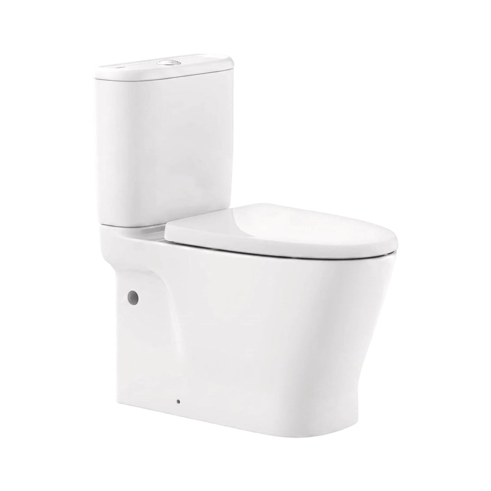 AMERICAN STANDARD LOVEN CLOSE COUPLED BACK-TO-WALL TOILET SUITE BOTTOM INLET WHITE