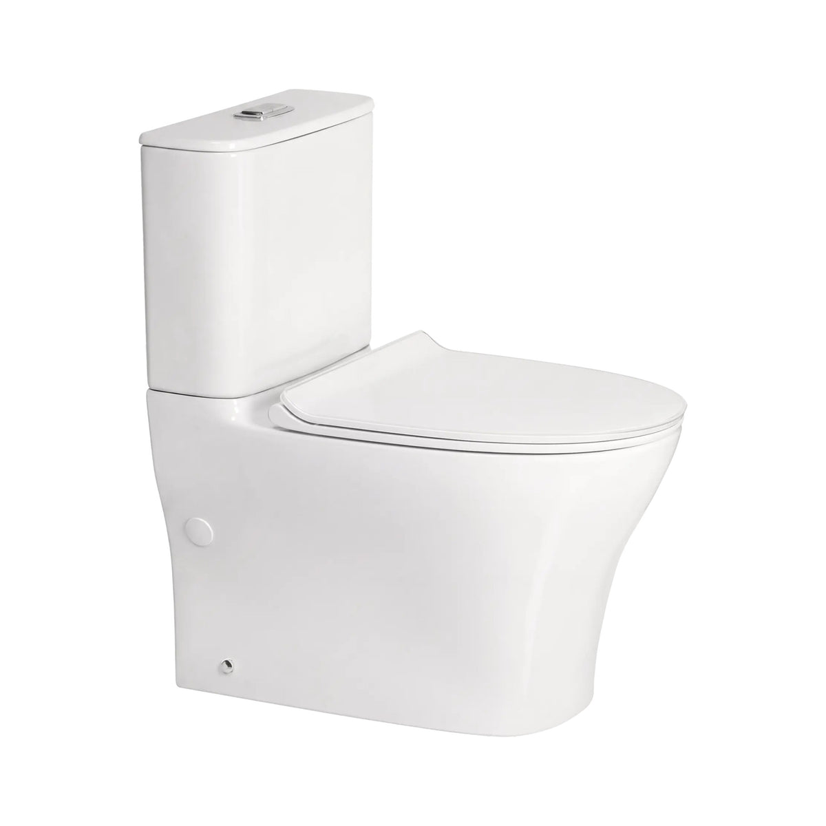 AMERICAN STANDARD SIGNATURE HYGIENE RIM CLOSE COUPLED BACK-TO-WALL TOILET SUITE BOTTOM INLET WITH CRYSTASLEEK SEAT WHITE