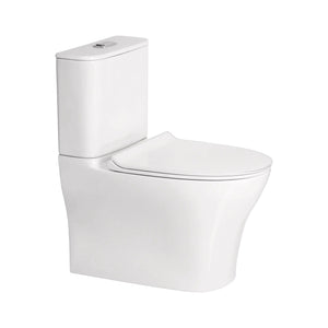 AMERICAN STANDARD SIGNATURE HYGIENE RIM CLOSE COUPLED BACK-TO-WALL TOILET SUITE BACK INLET WITH CRYSTASLEEK SEAT WHITE