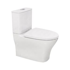 AMERICAN STANDARD SIGNATURE HYGIENE RIM CLOSE COUPLED BACK-TO-WALL TOILET SUITE BACK INLET WITH STANDARD SEAT WHITE