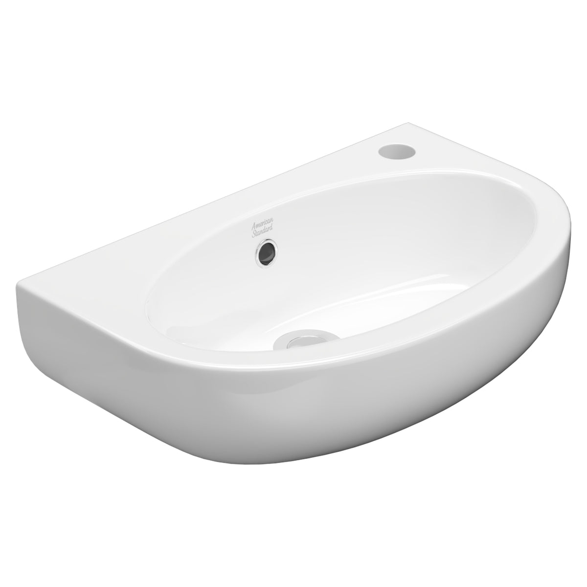AMERICAN STANDARD STUDIO WALL BASIN OVERFLOW WHITE 450MM