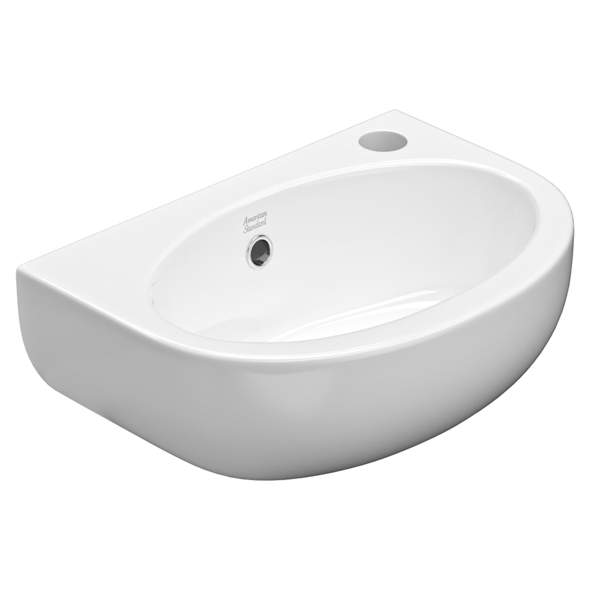 AMERICAN STANDARD STUDIO WALL BASIN OVERFLOW WHITE 350MM