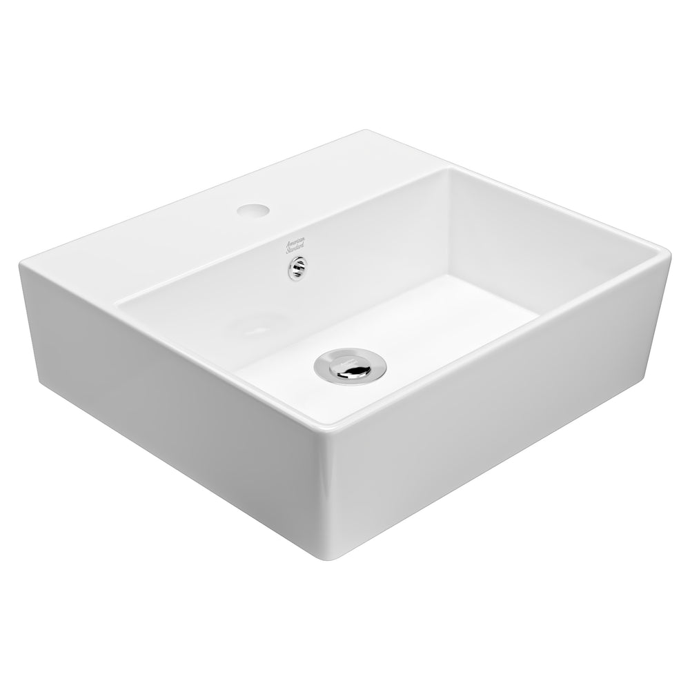 AMERICAN STANDARD HERON SQUARE COUNTER BASIN OVERFLOW WHITE 500MM