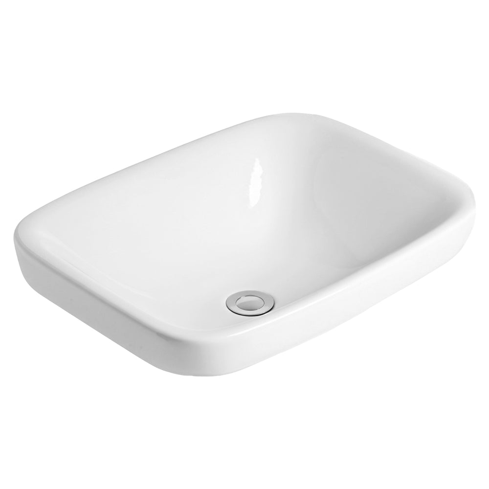 AMERICAN STANDARD CYGNET SEMI INSET BASIN NO OVERFLOW WHITE 550MM