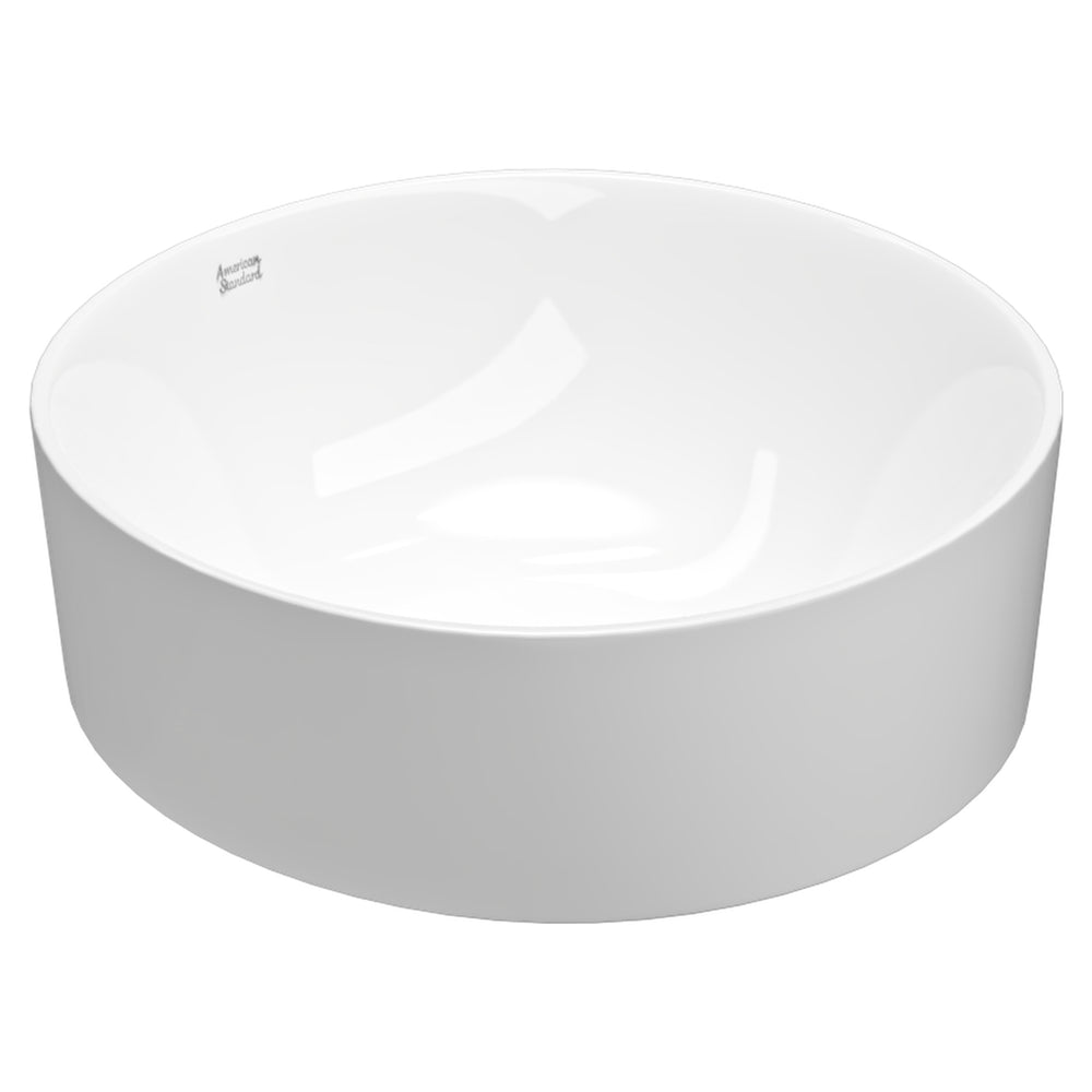 AMERICAN STANDARD CYGNET ROUND VESSEL BASIN OVERFLOW WHITE 400MM