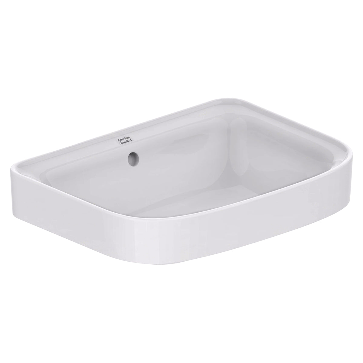 AMERICAN STANDARD LOVEN SEMI INSET BASIN OVERFLOW WHITE 500MM