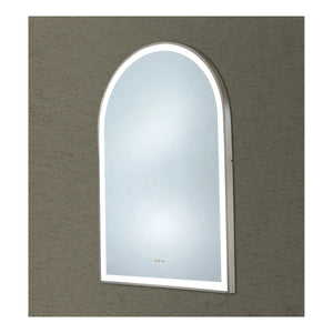 VITO LIRRA ARCHED IRON FRAMED LED MIRROR GUN METAL 600X900MM