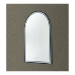 VITO LIRRA ARCHED IRON FRAMED LED MIRROR MATTE BLACK 600X900MM