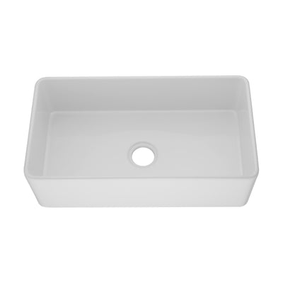 VITO QUARTZ SINGLE BOWL FARMHOUSE KITCHEN SINK MATTE WHITE 838MM