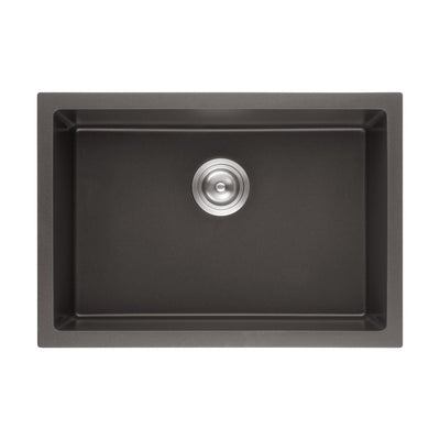 VITO QUARTZ SINGLE BOWL UNDERMOUNT KITCHEN SINK MATTE BLACK 730MM