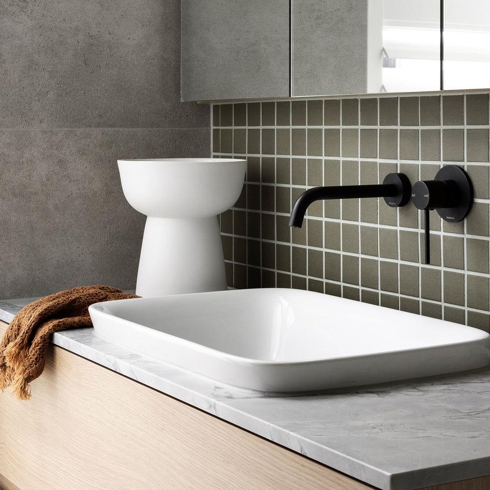 PHOENIX VIVID SLIMLINE SWITCHMIX WALL AND SHOWER MIXER MATTE BLACK
