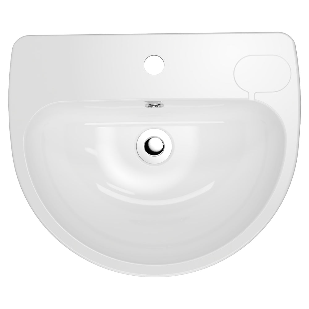 AMERICAN STANDARD STUDIO WALL BASIN OVERFLOW WHITE 500MM