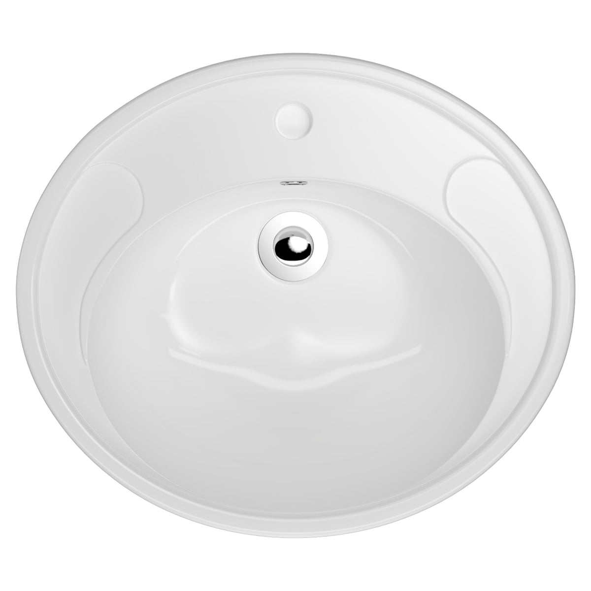 AMERICAN STANDARD STUDIO SEMI RECESSED BASIN OVERFLOW WHITE 500MM