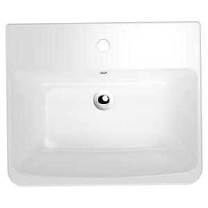 AMERICAN STANDARD HERON SQUARE SEMI INSET BASIN OVERFLOW WHITE 500MM