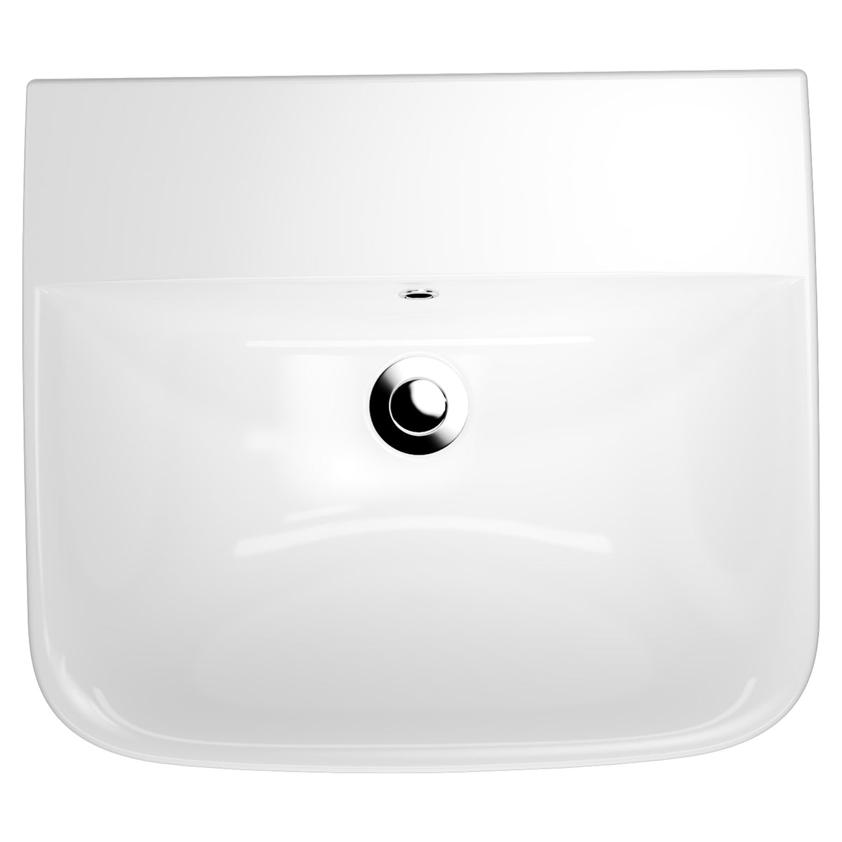 AMERICAN STANDARD CYGNET SEMI RECESSED BASIN OVERFLOW WHITE 500MM