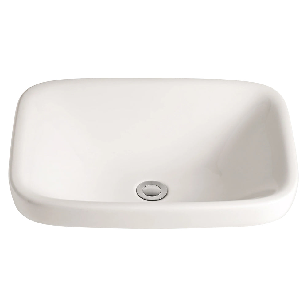 AMERICAN STANDARD CYGNET SEMI INSET BASIN NO OVERFLOW WHITE 550MM