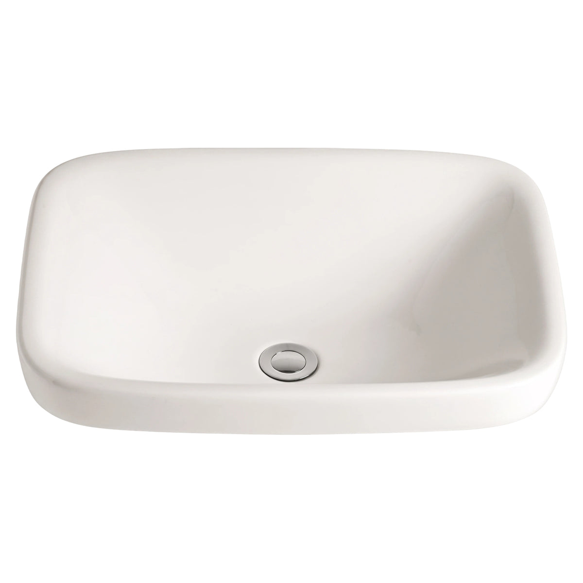 AMERICAN STANDARD CYGNET SEMI INSET BASIN NO OVERFLOW WHITE 550MM