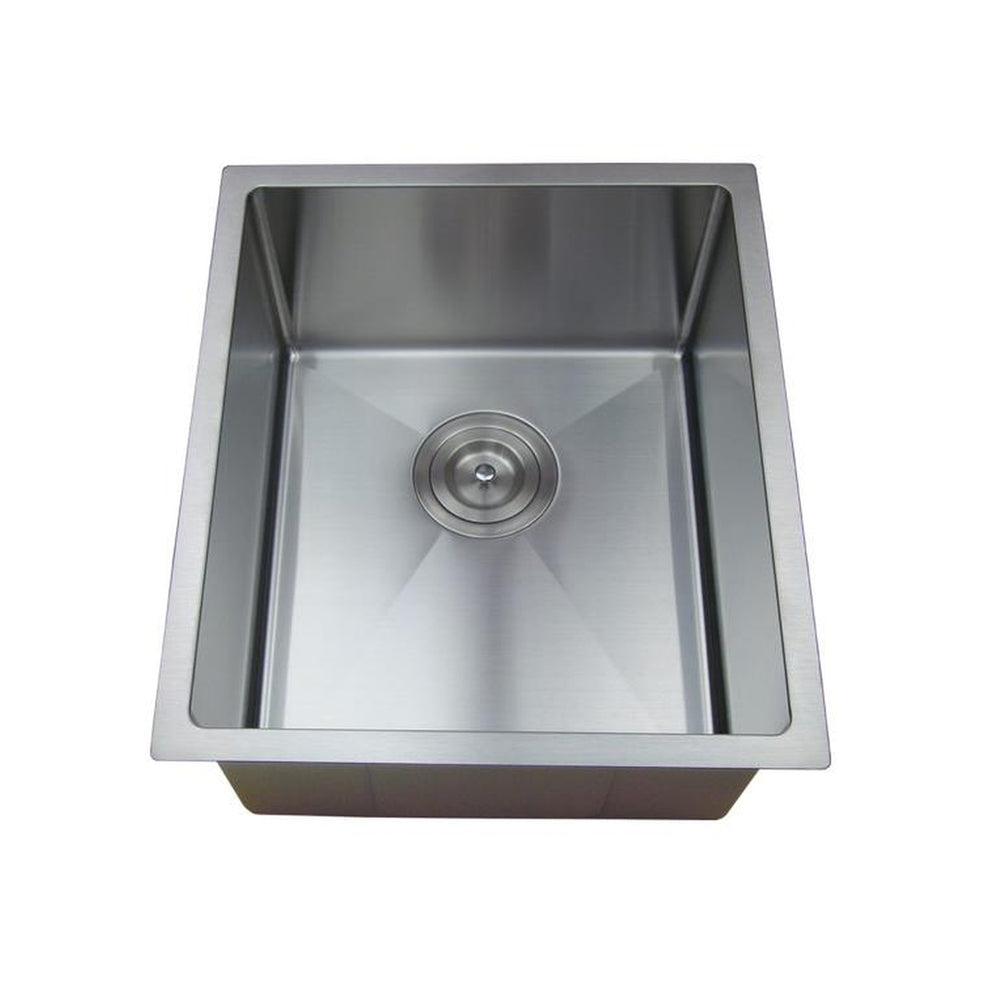 VITO STAINLESS STEEL SINGLE BOWL UNDERMOUNT KITCHEN SINK 390MM