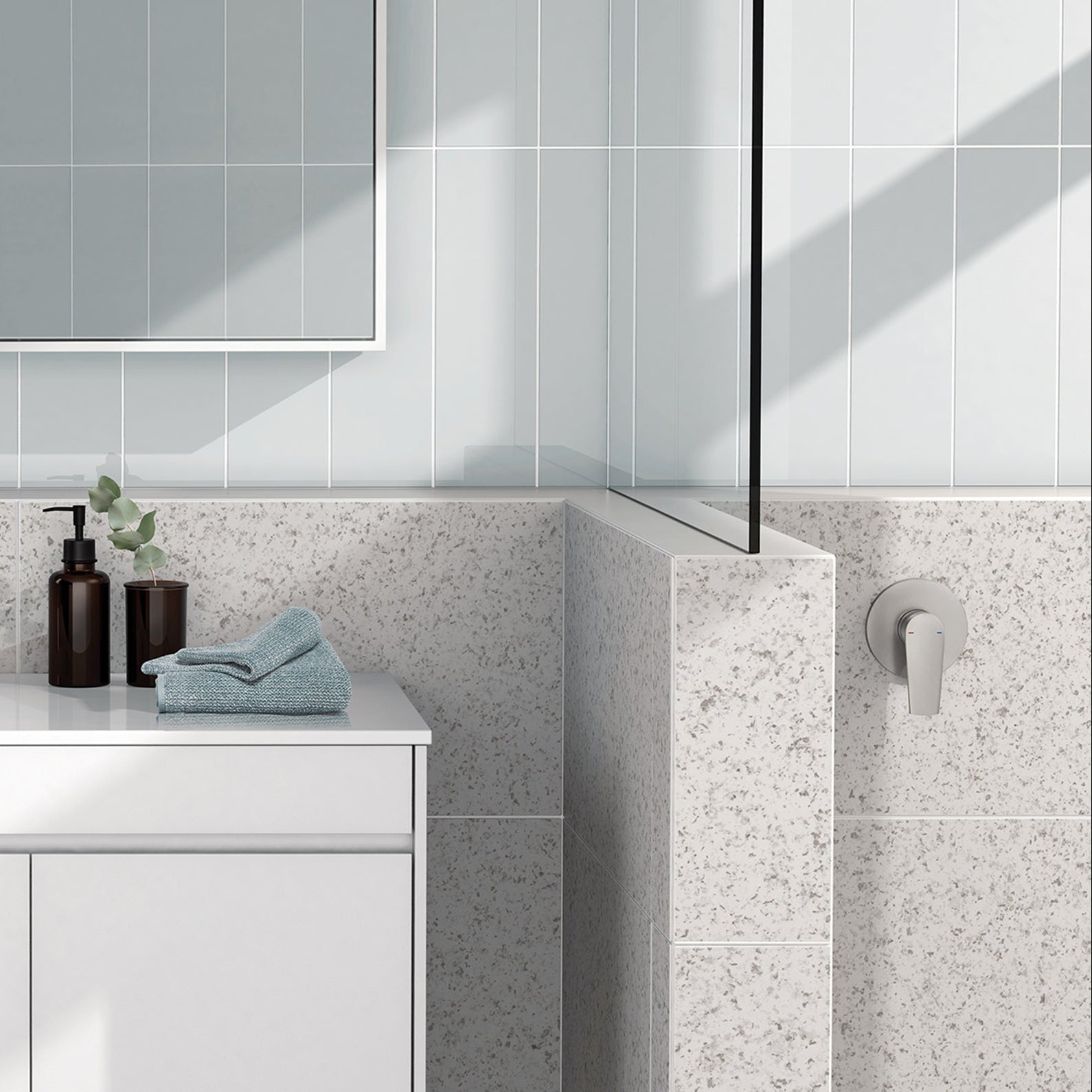 PHOENIX ARLO SHOWER AND WALL MIXER WITH TRIM KIT AND BODY BRUSHED NICKEL
